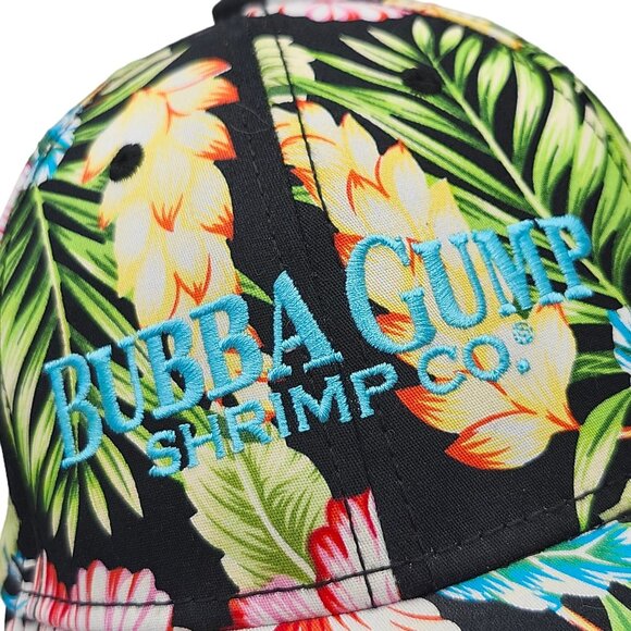 Bubba Gump Shrimp Company Hawaiian Floral Tropical Snapback Hat Embroidered - Picture 2 of 12